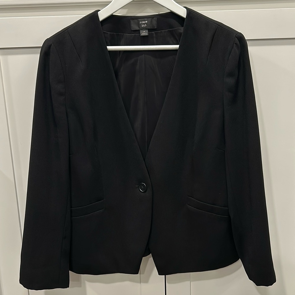 J. Crew 365 Collarless Blazer